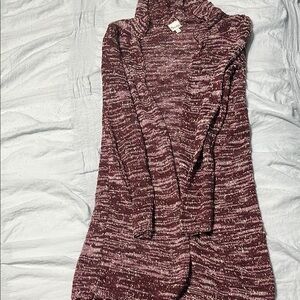 Maroon Knit Sweater Dress